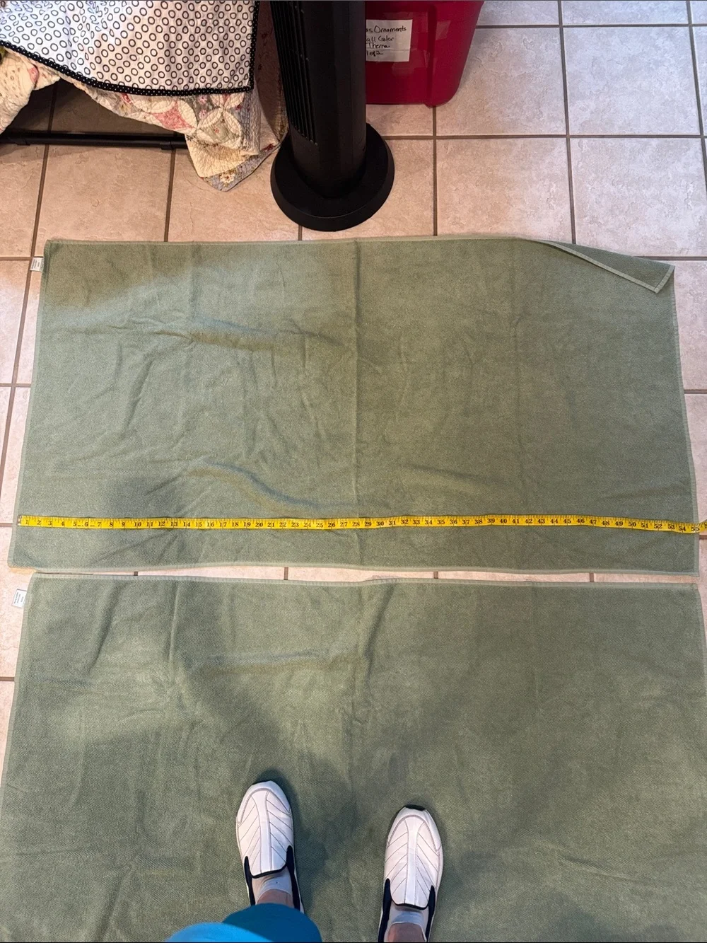 L. L. Bean Green Bath Towels - Soft Sage Cotton Plush Set